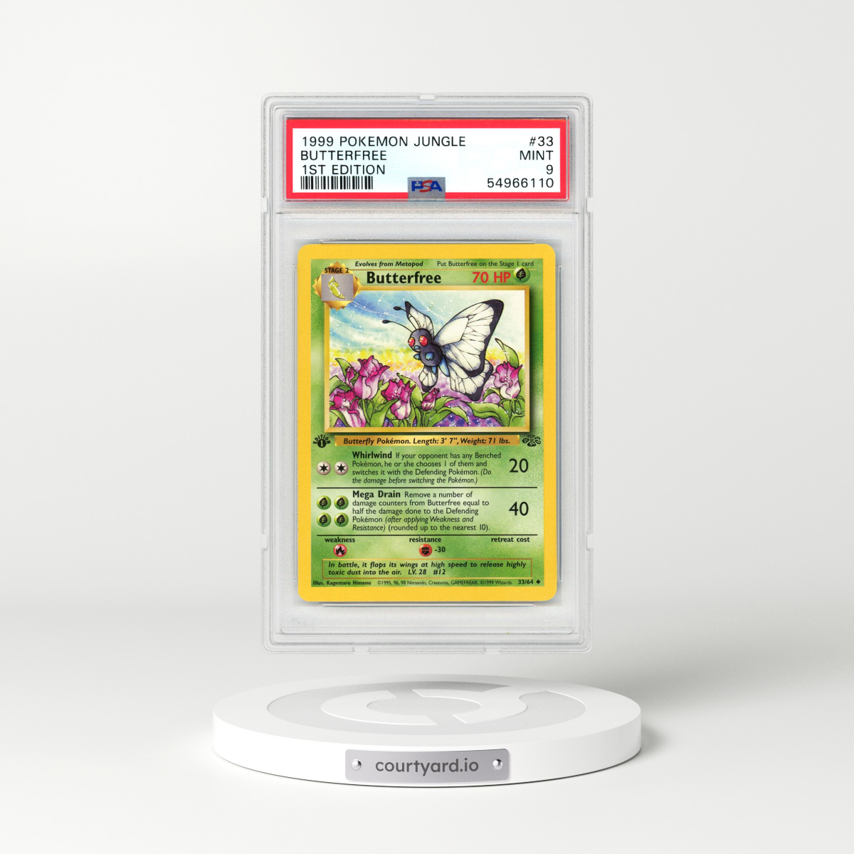 1999 Pokémon Jungle #33 Butterfree - 1st Edition (PSA 9 MINT)