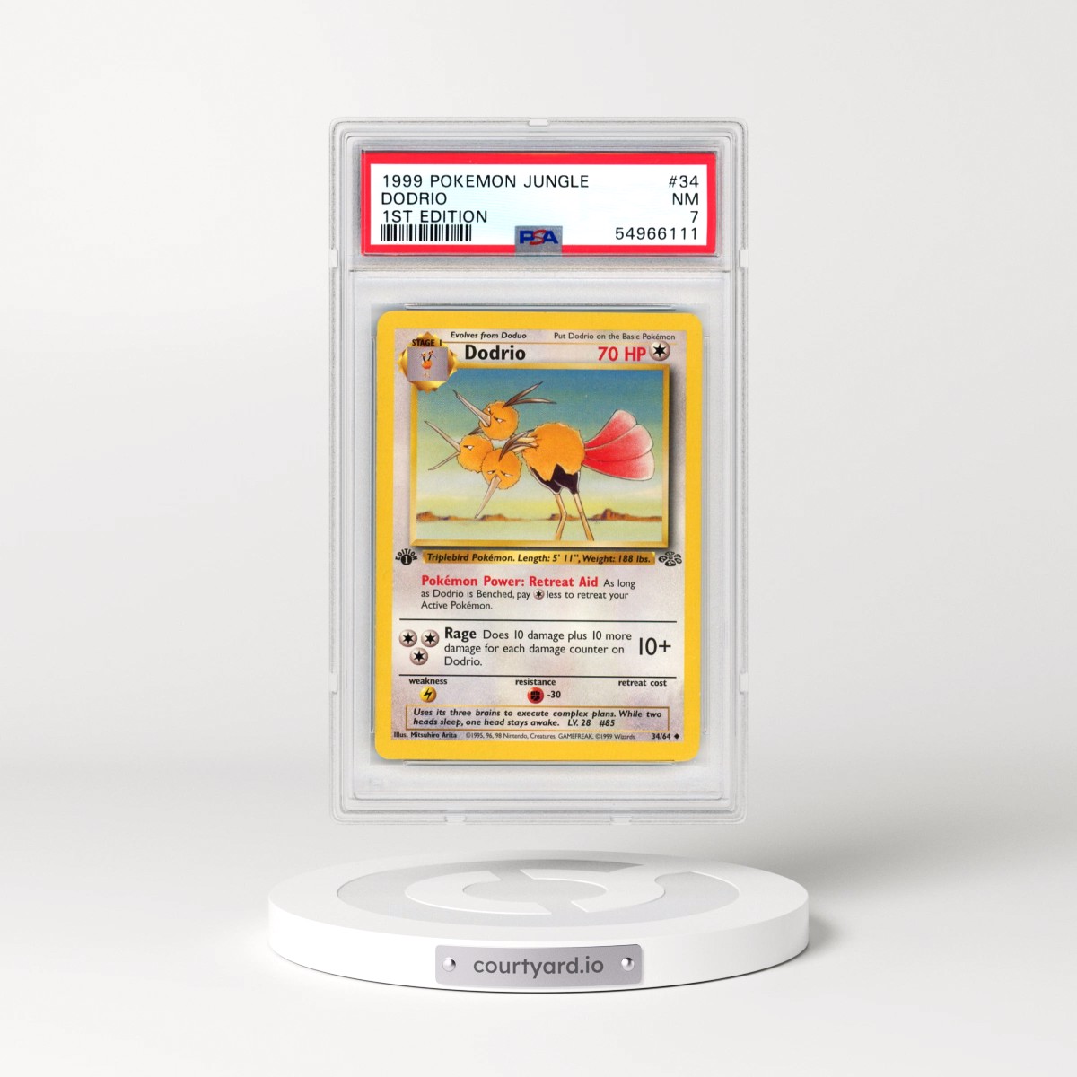1999 Pokémon Jungle Dodrio - 1st Edition #34 PSA 7