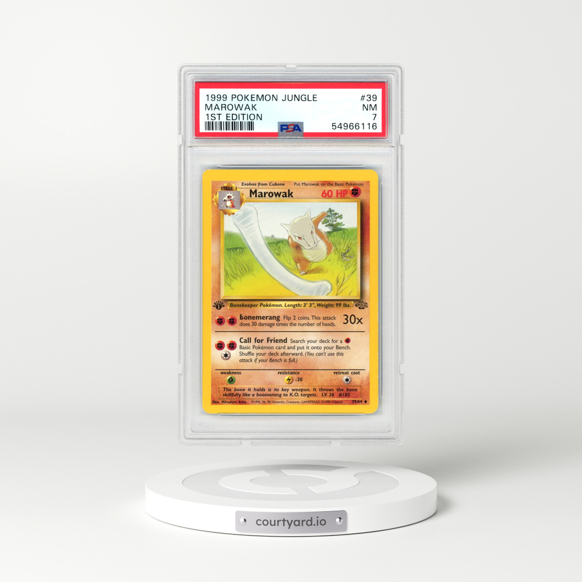 1999 Pokémon Jungle #39 Marowak - 1st Edition (PSA 7 NM)