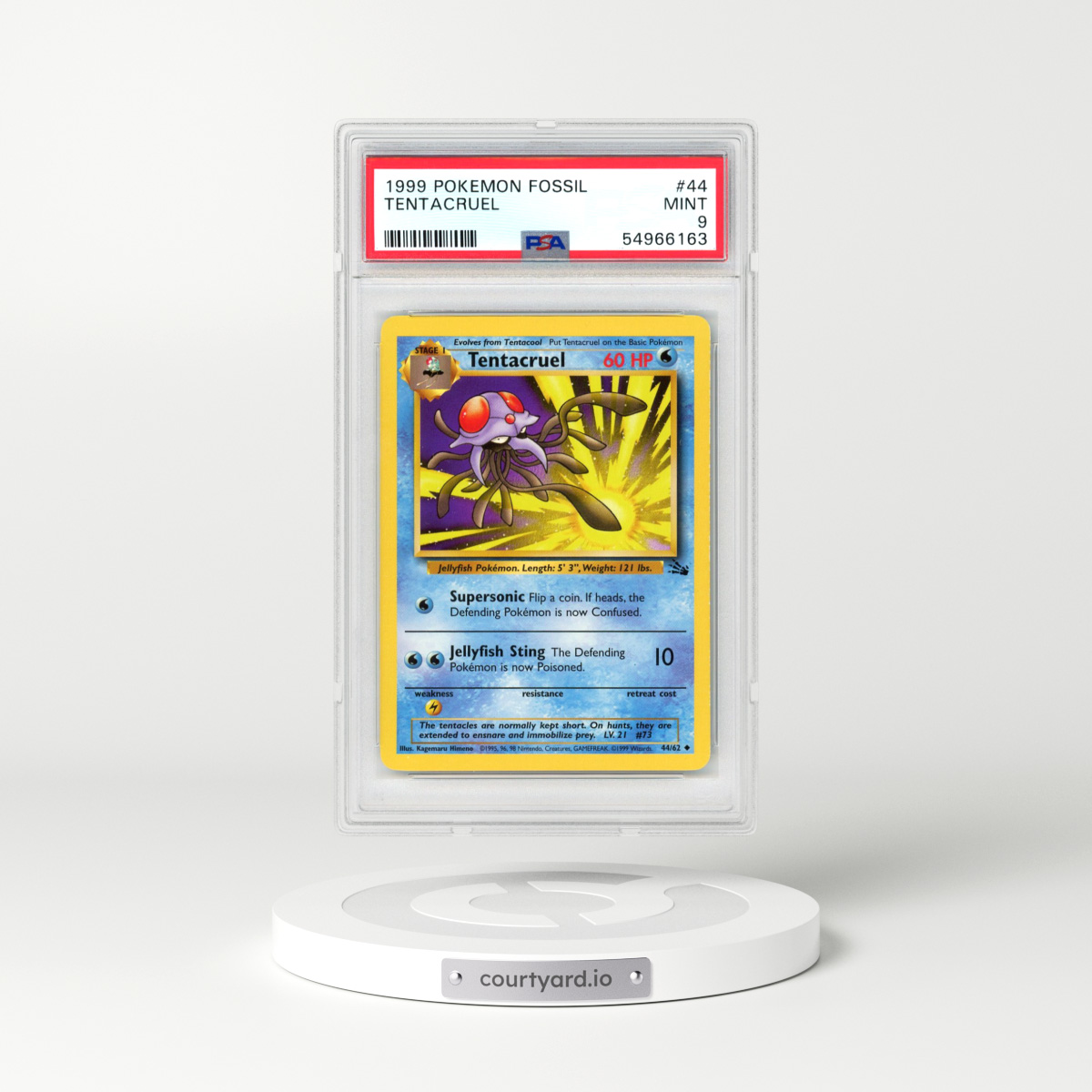1999 Pokémon Fossil #44 Tentacruel (PSA 9 MINT)