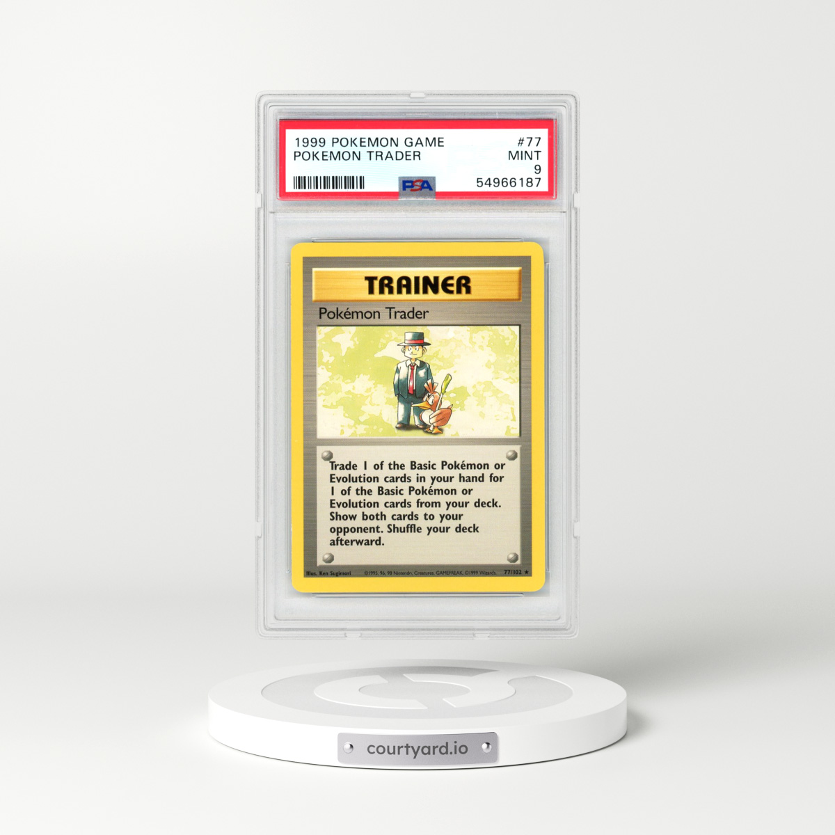 1999 Pokémon Game #77 Pokemon Trader (PSA 9 MINT)