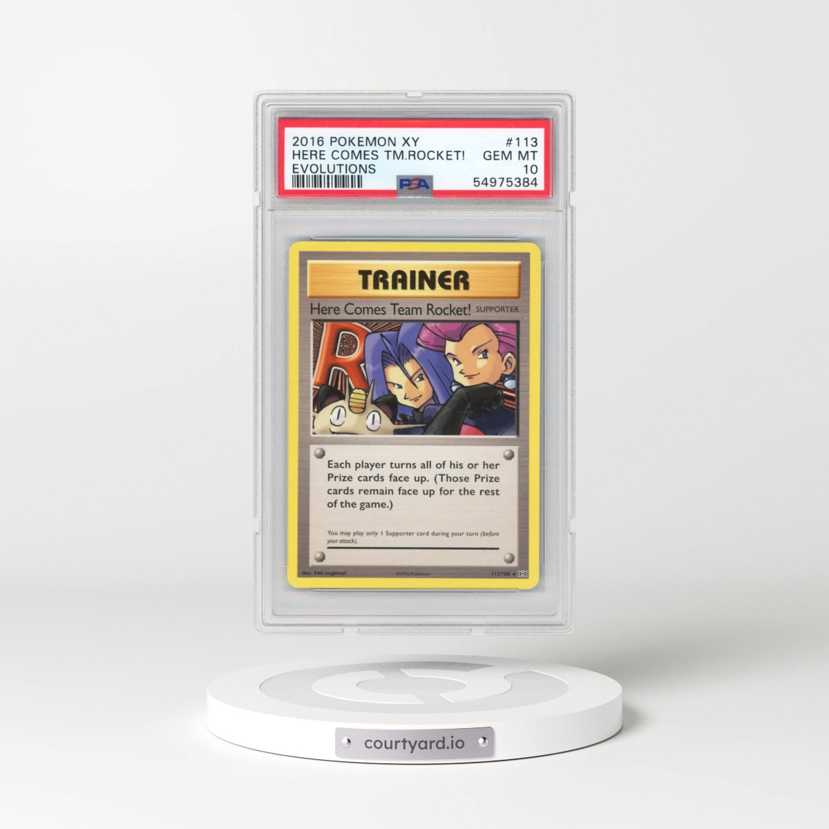 2016 Pokémon XY Evolutions #113 Here Comes Team Rocket! (PSA 10 GEM MINT)