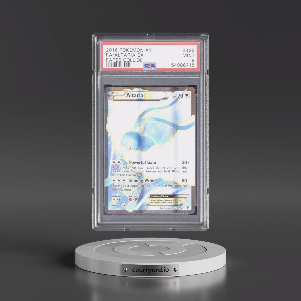 2016 Pokémon XY Fates Collide #123 Altaria EX - Holo Full Art (PSA 9 MINT)