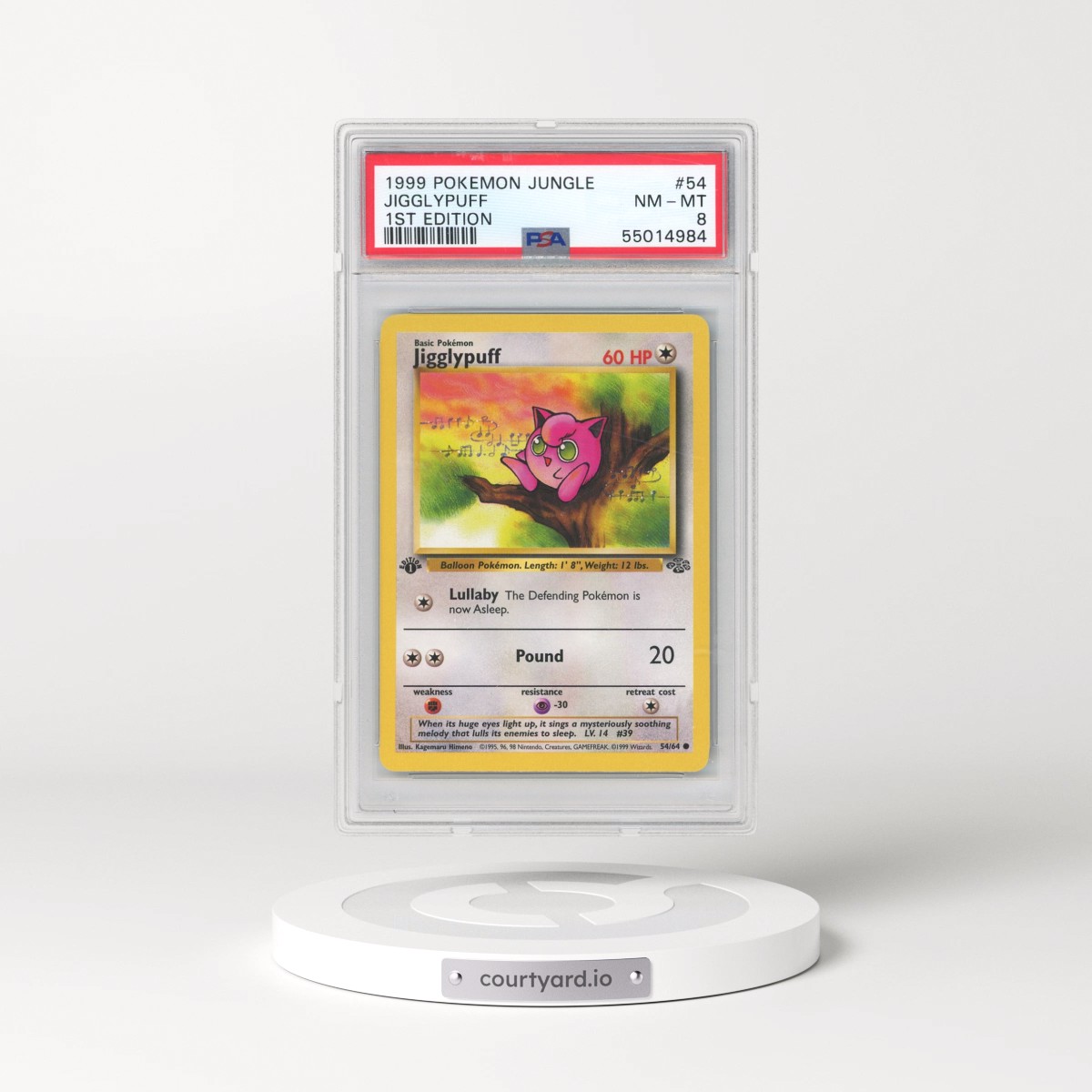 1999 Pokémon Jungle #54 Jigglypuff - 1st Edition (PSA 8 NM-MT)