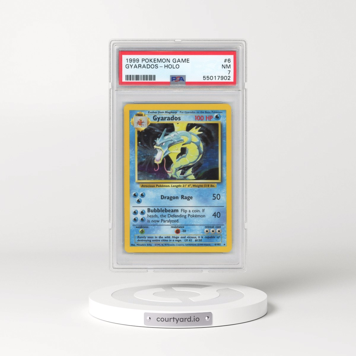 1999 Pokémon Game #6 Gyarados - Holo (PSA 7 NM)