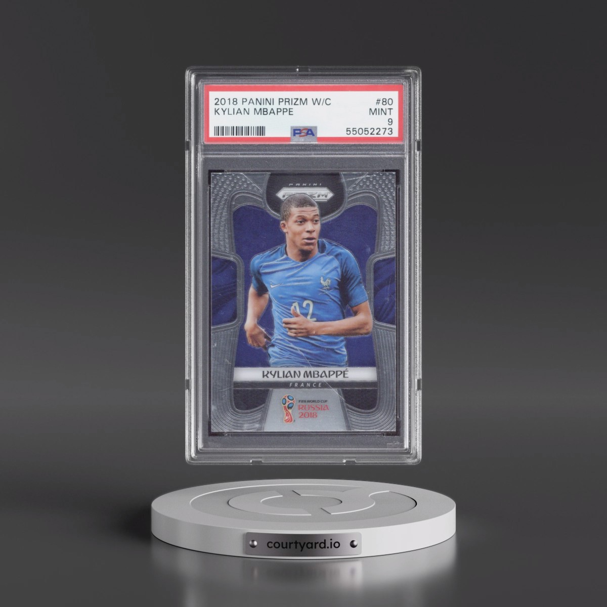 2018 Panini Prizm World Cup #80 Kylian Mbappe (PSA 9 MINT)