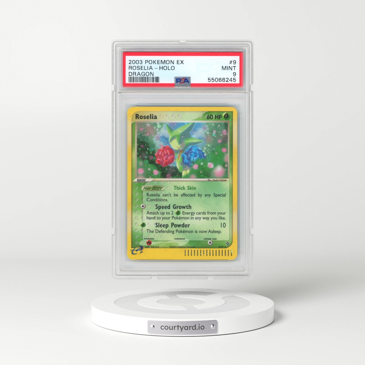 2003 Pokémon EX Dragon #9 Roselia - Holo (PSA 9 MINT)