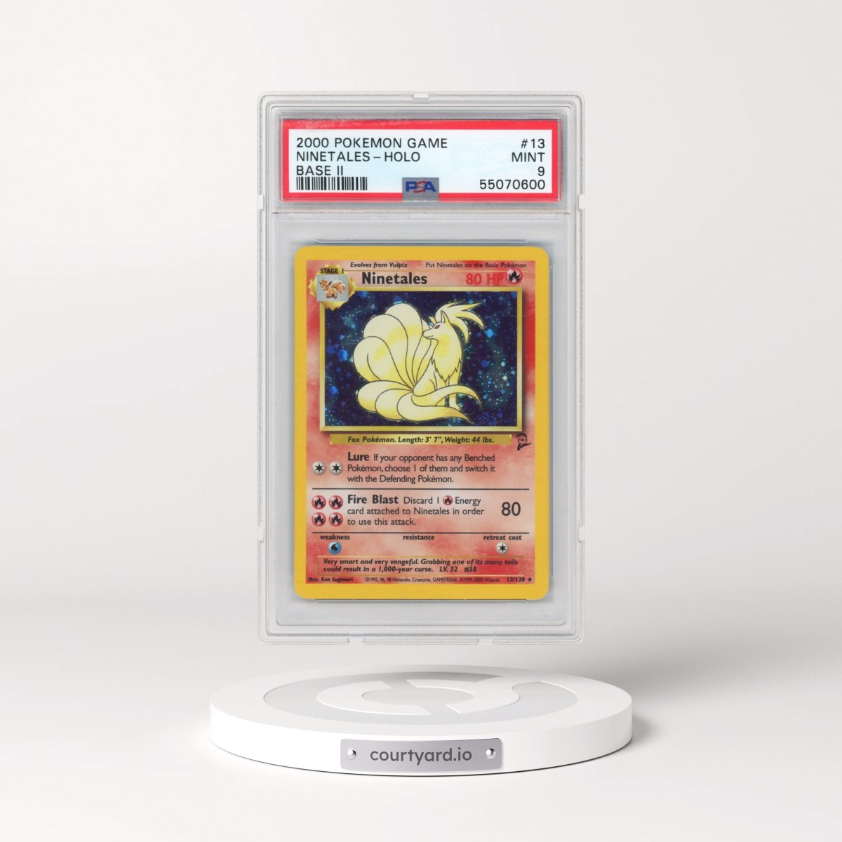 2000 Pokémon Game Base II #13 Ninetales - Holo (PSA 9 MINT)
