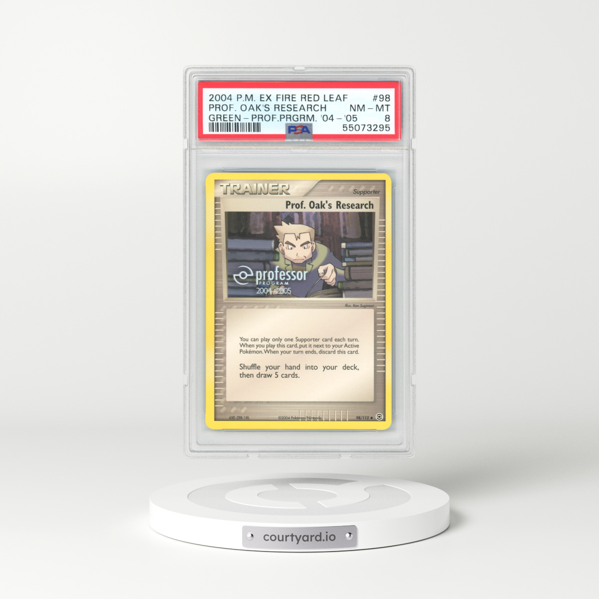 2004 EX FireRed & LeafGreen #98 Prof. Oak's Research - Professor Program (PSA 8 NM-MT)