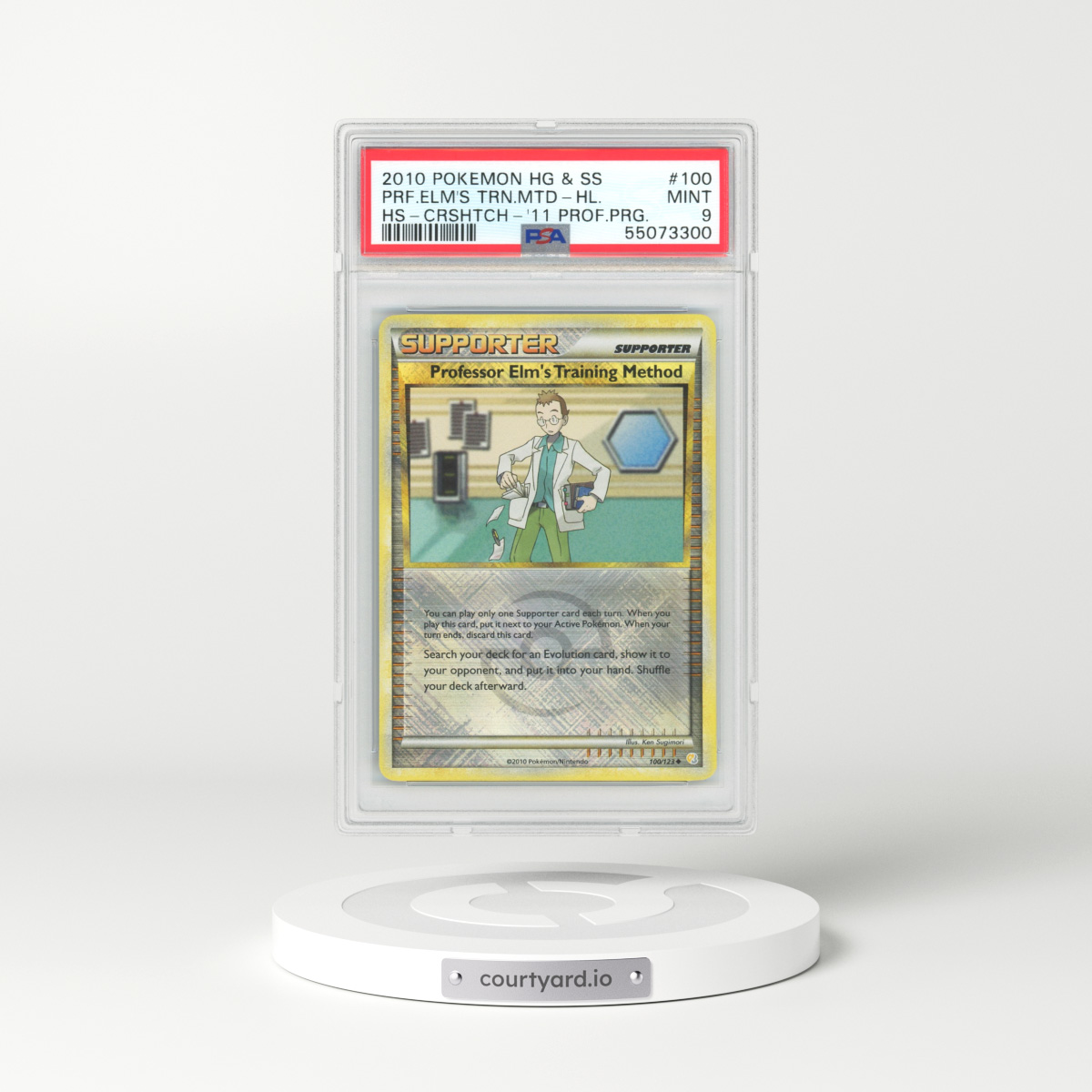 2010 HeartGold SoulSilver #100 Professor Elm's Training Method - Professor Program (PSA 9 MINT)