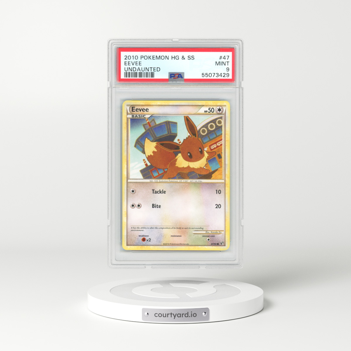 2010 HS Undaunted #47 Eevee (PSA 9 MINT)