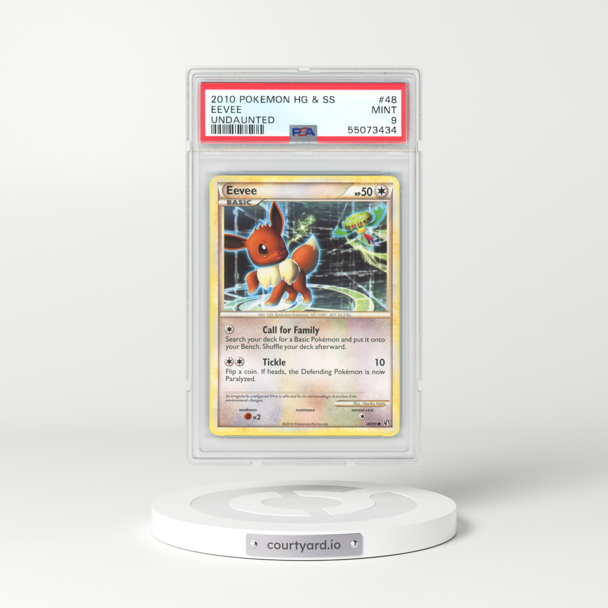2010 HeartGold SoulSilver #48 Eevee (PSA 9 MINT)