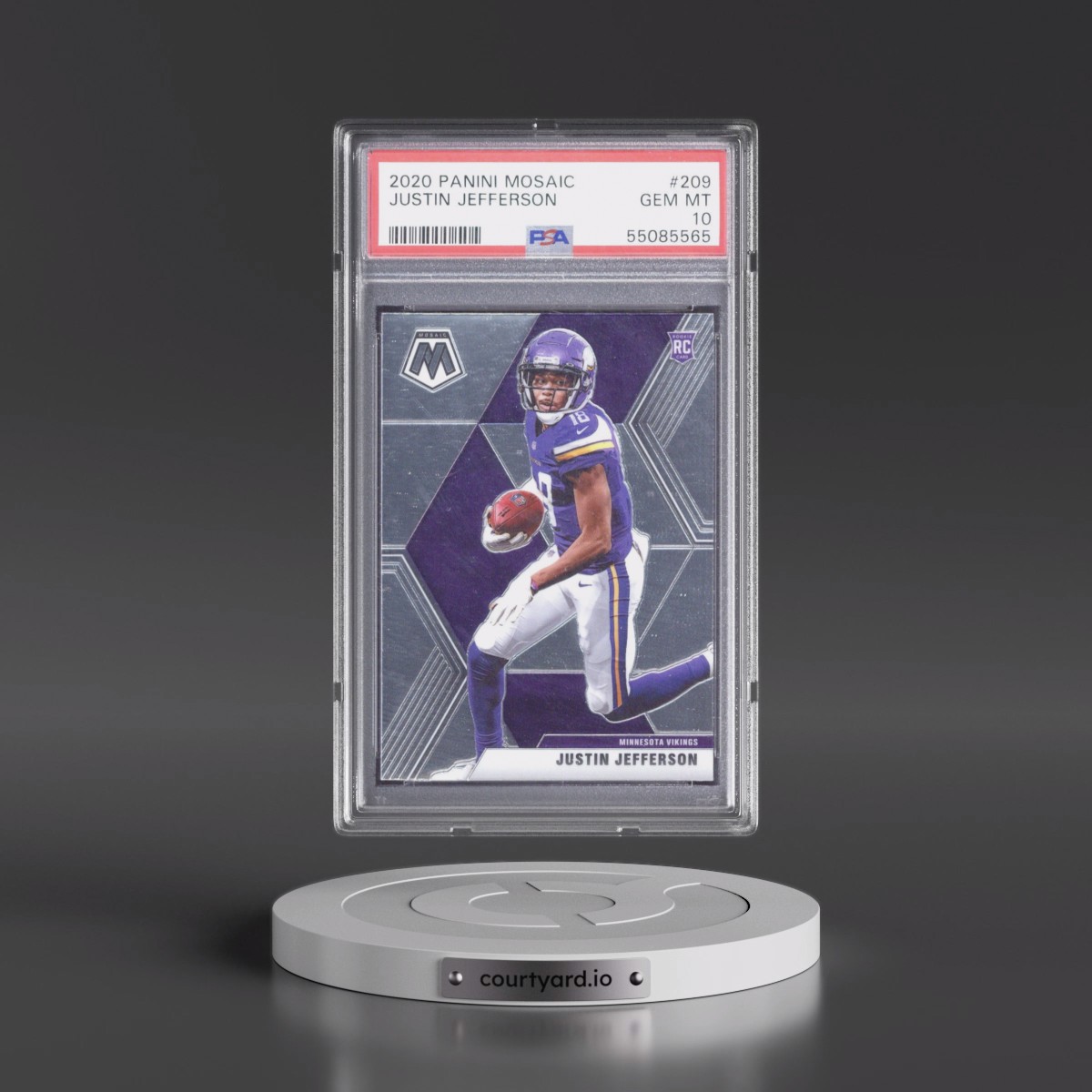 2020 Panini Mosaic #209 Justin Jefferson (PSA 10 GEM MINT)