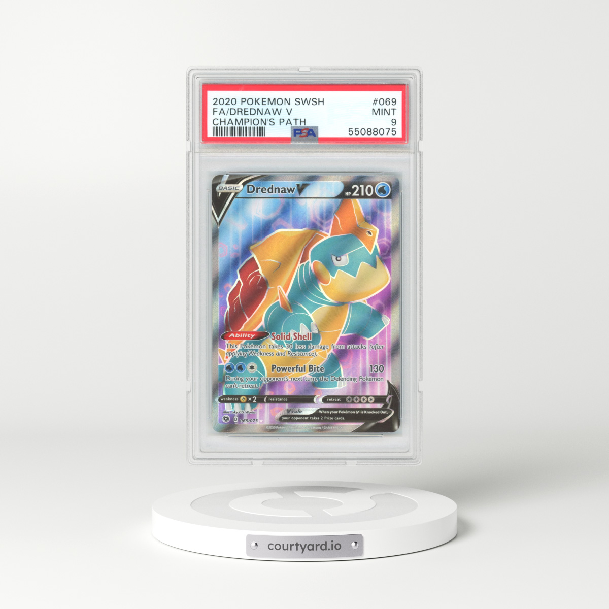 2020 Champion's Path #69 Drednaw V - Full Art Holo (PSA 9 MINT)