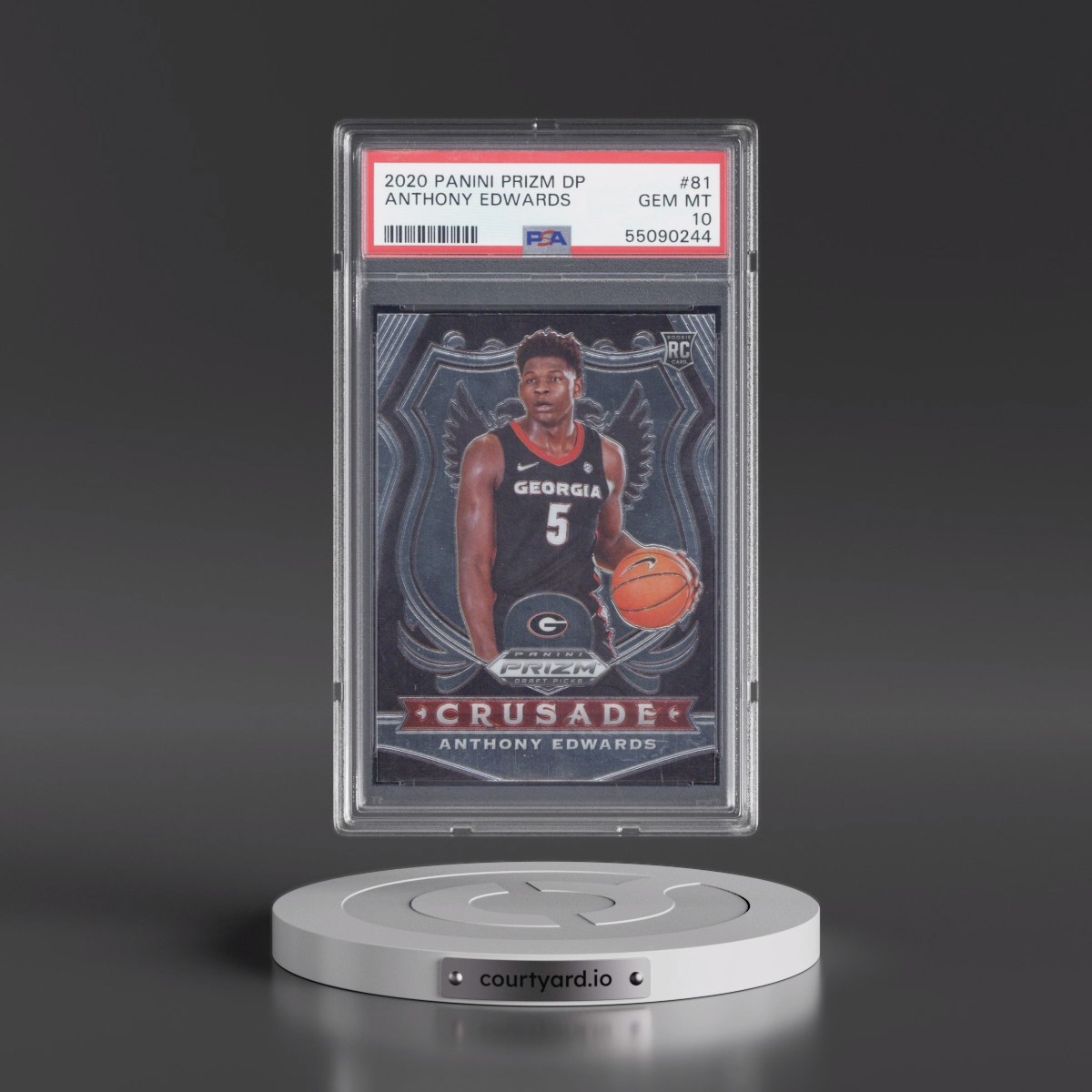 2020 Panini Prizm Draft Picks Anthony Edwards #81 PSA 10