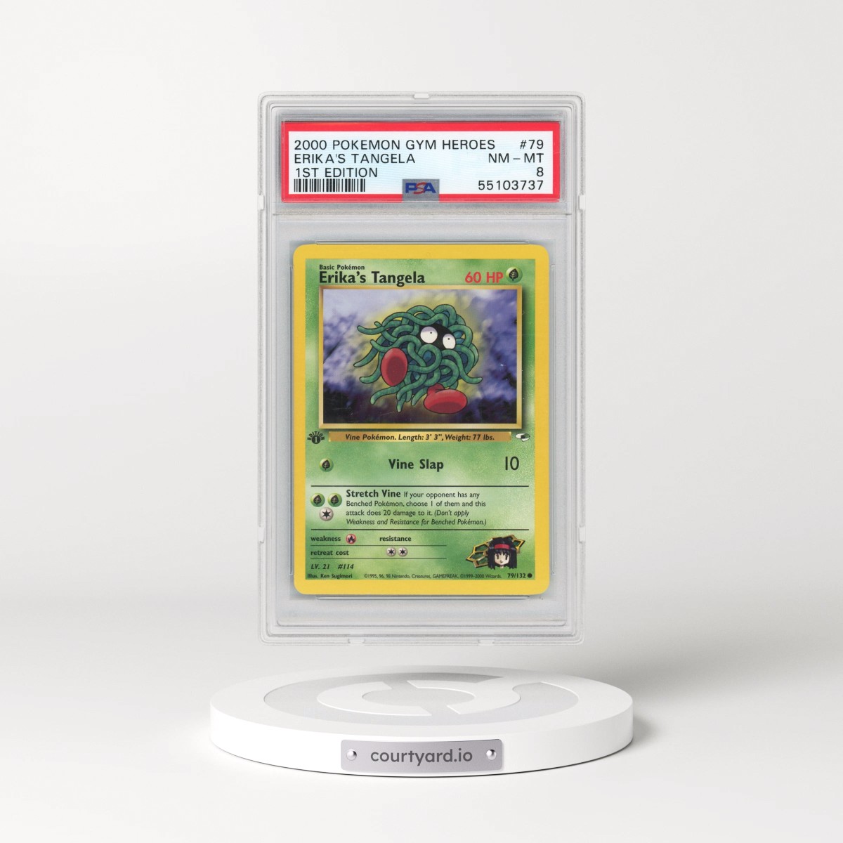 2000 Pokémon Gym Heroes Erika's Tangela - 1st Edition #79 PSA 8