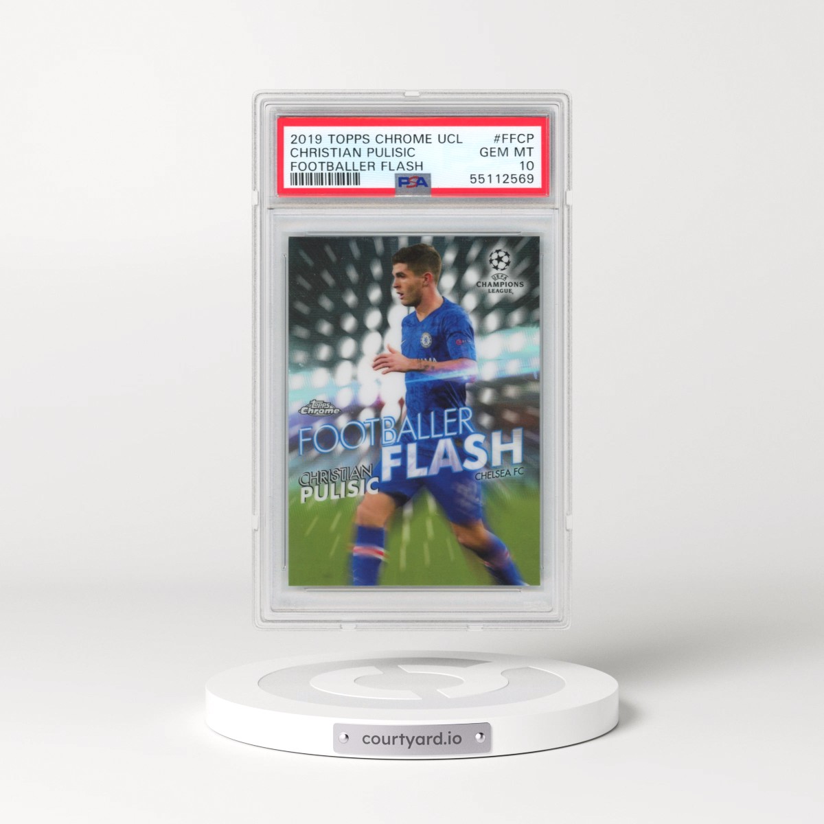 2019 Topps Chrome UEFA Champions League Footballer Flash #CP Christian Pulisic (PSA 10 GEM MINT)