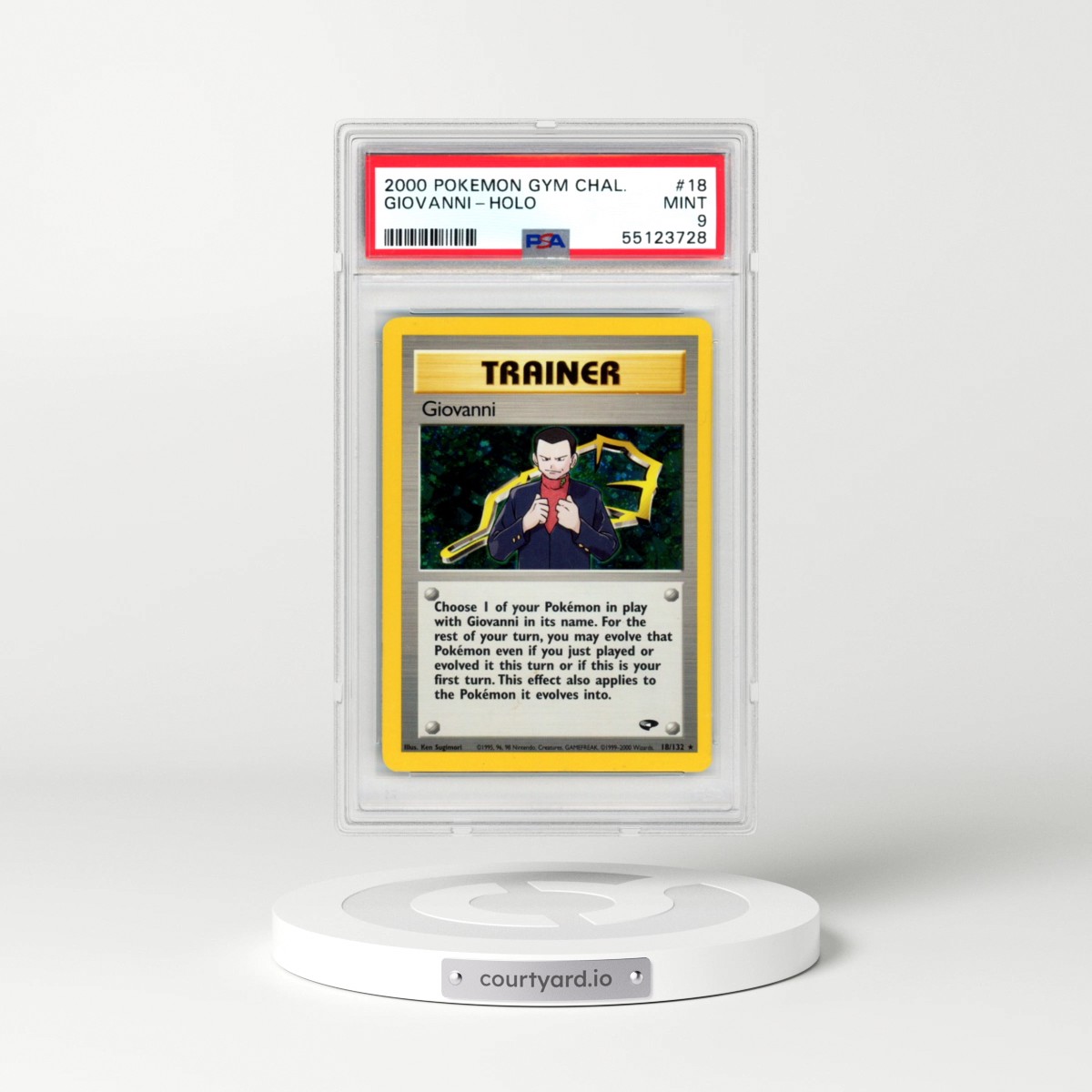 2000 Pokémon Gym Challenge #18 Giovanni - Holo (PSA 9 MINT)