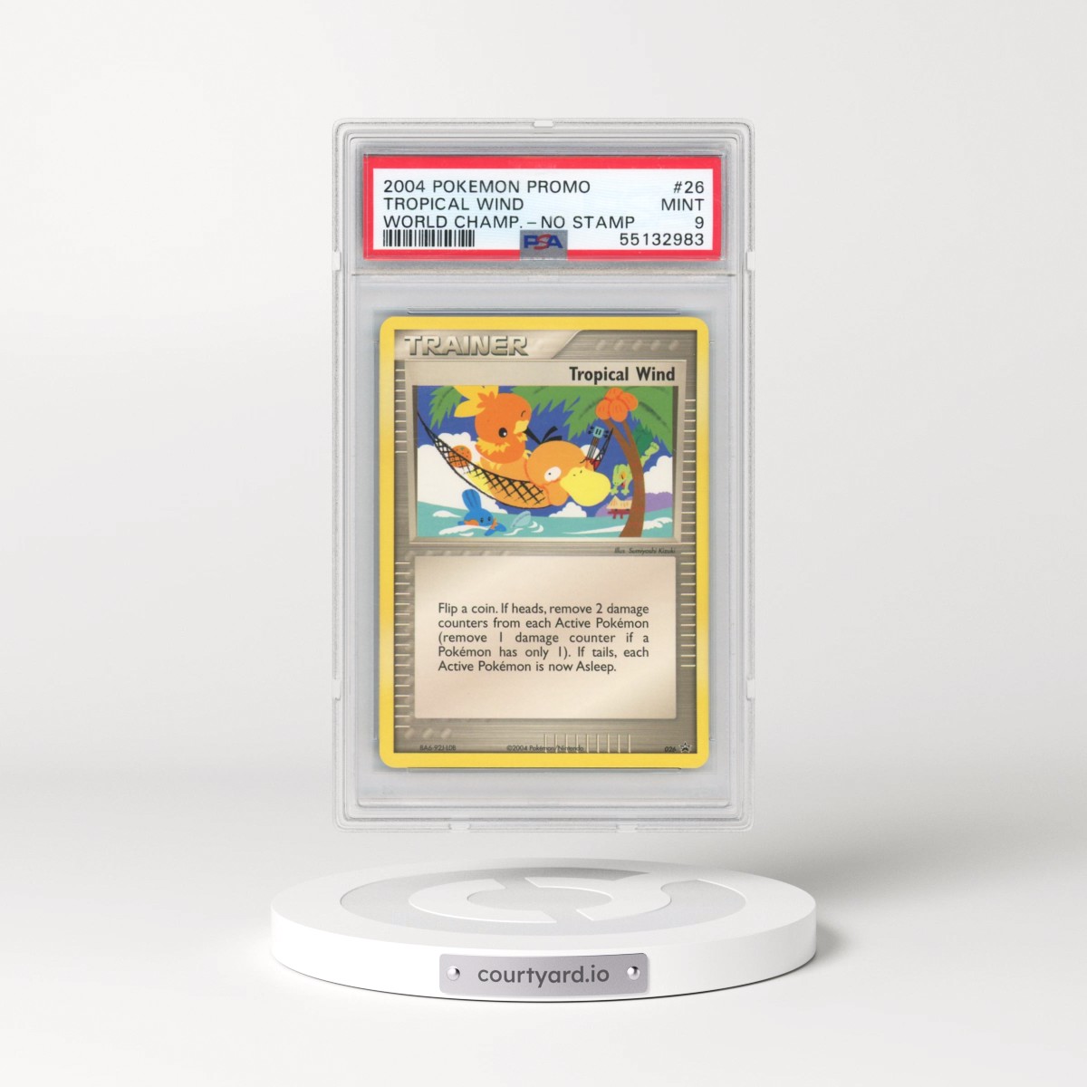 2004 Pokémon World Championships Promo #26 Tropical Wind - No Stamp (PSA 9 MINT)