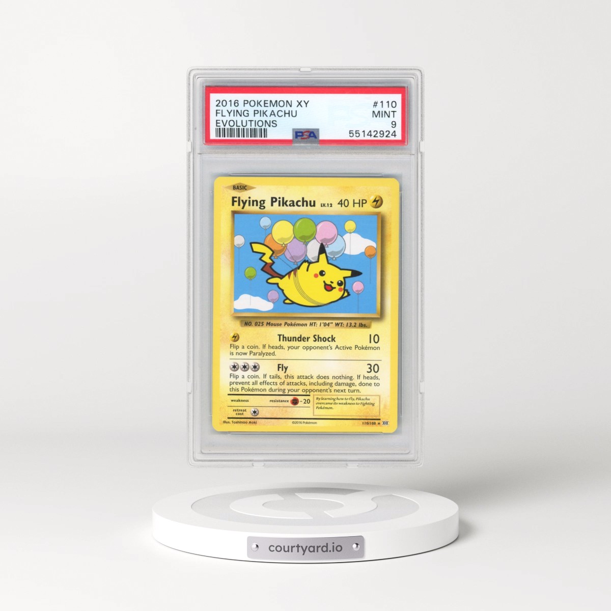 2016 Pokémon XY Evolutions #110 Flying Pikachu (PSA 9 MINT)