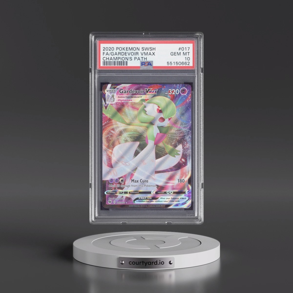 2020 Pokémon Sword & Shield Champion's Path Gardevoir Vmax - Full Art #017 PSA 10