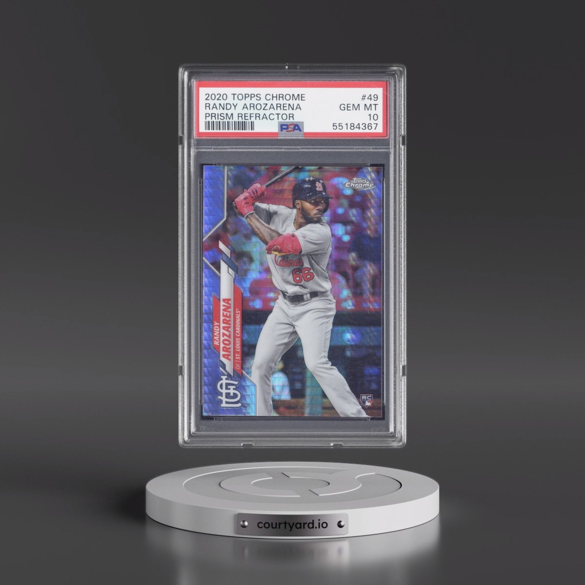 2020 Topps Chrome Randy Arozarena - Prism Refractor #49 PSA 10