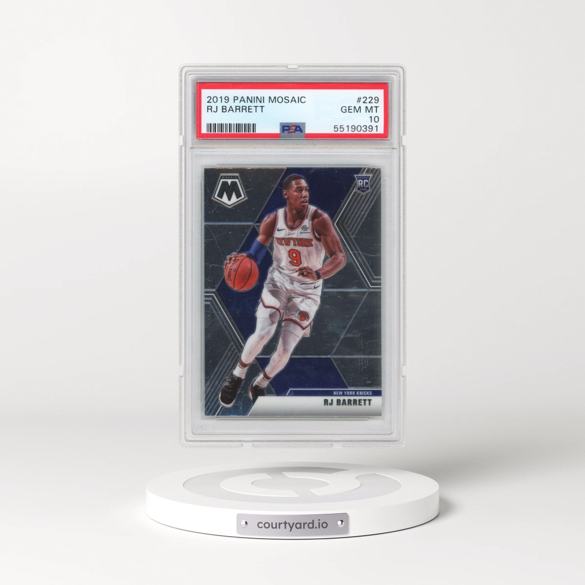 2019 Panini Mosaic #229 RJ Barrett (PSA 10 GEM MINT)