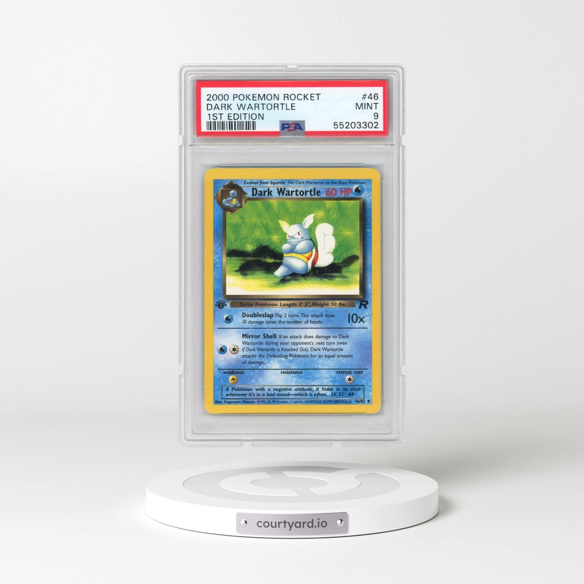 2000 Pokémon Rocket #46 Dark Wartortle - 1st Edition (PSA 9 MINT)