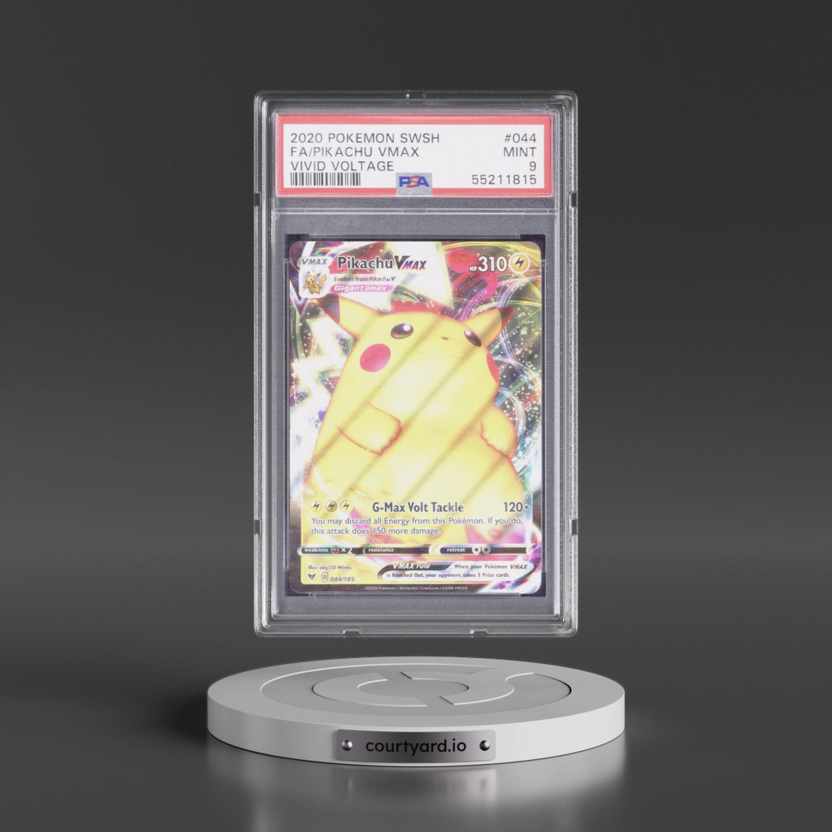 2020 Pokémon Sword & Shield Vivid Voltage #044 Pikachu Vmax - Full Art (PSA 9 MINT)