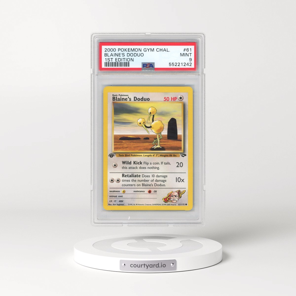 2000 Pokémon Gym Challenge #61 Blaine's Doduo - 1st Edition (PSA 9 MINT)