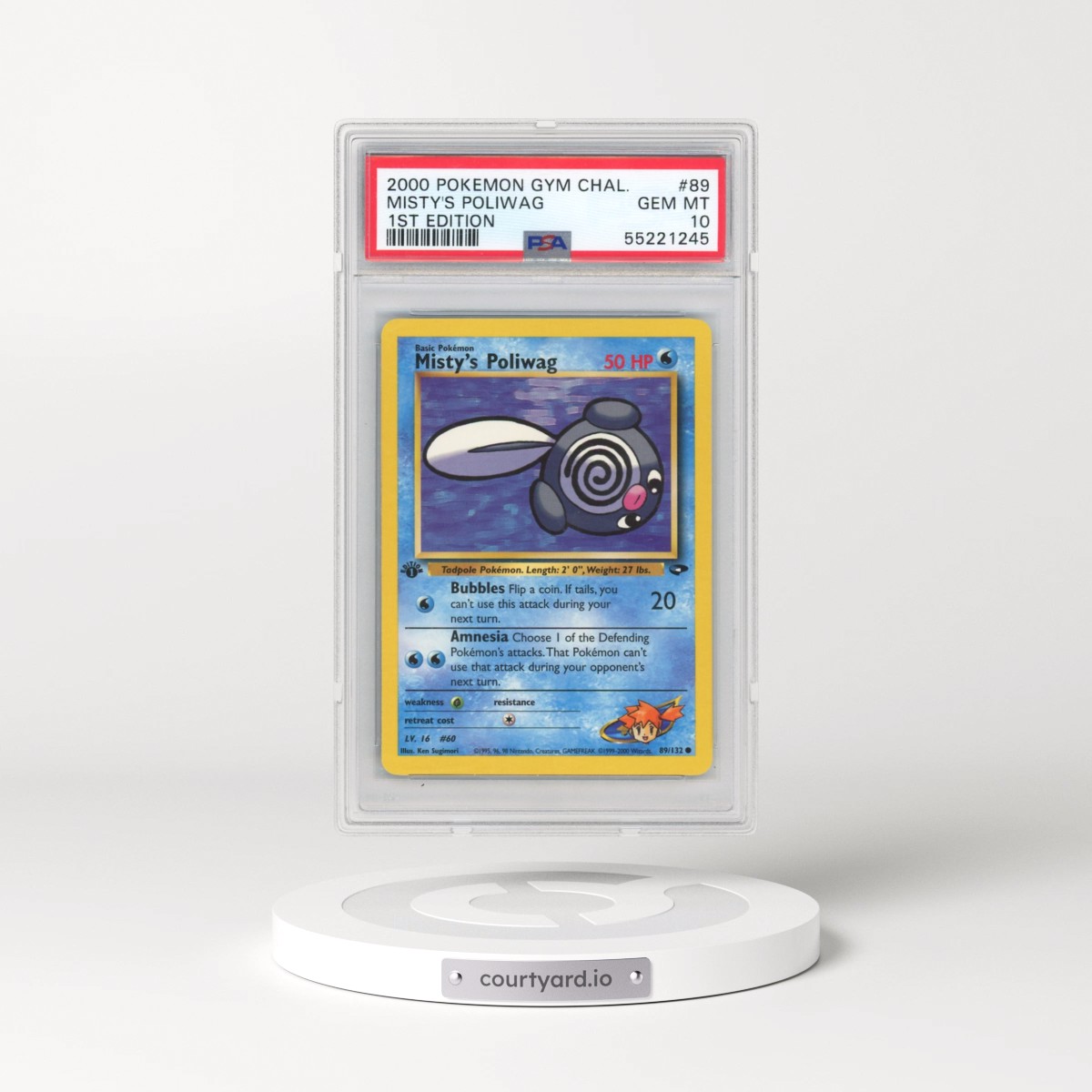 2000 Pokémon Gym Challenge #89 Misty's Poliwag - 1st Edition (PSA 10 GEM MINT)