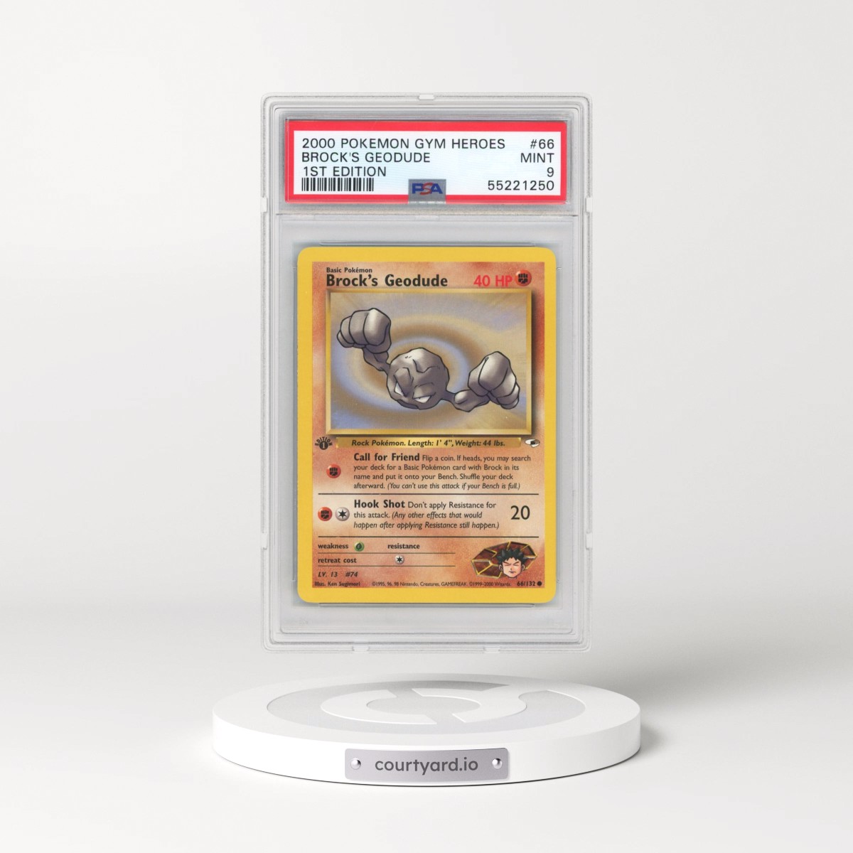 2000 Pokémon Gym Heroes #66 Brock's Geodude - 1st Edition (PSA 9 MINT)