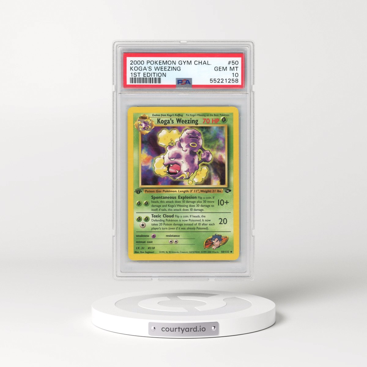 2000 Pokémon Gym Challenge #50 Koga's Weezing - 1st Edition (PSA 10 GEM MINT)