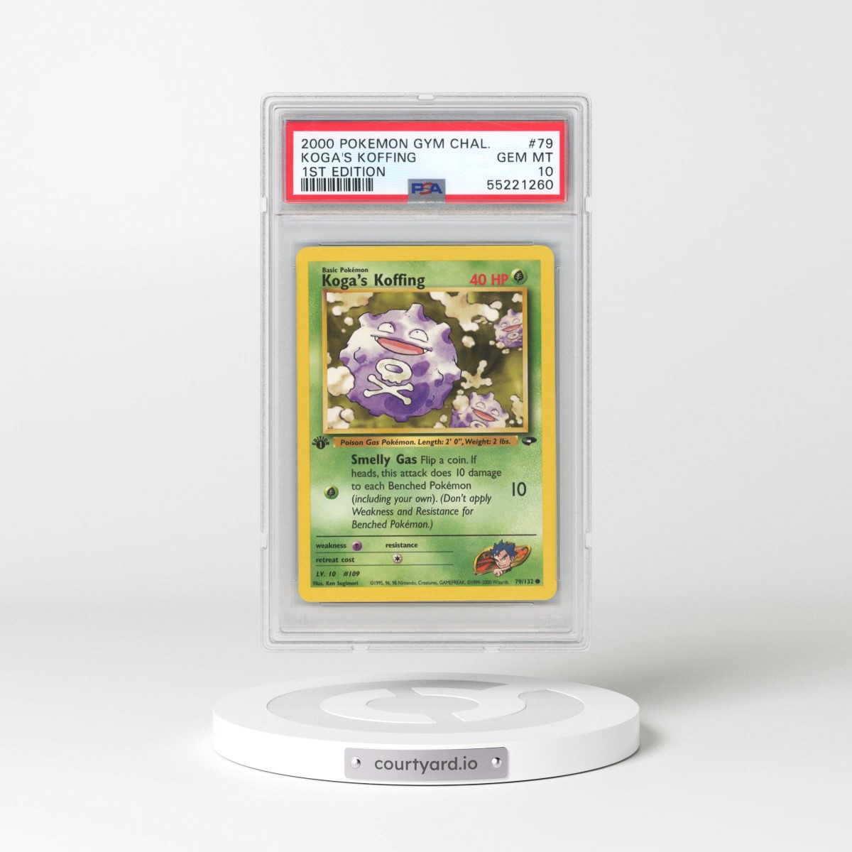 2000 Pokémon Gym Challenge #79 Koga's Koffing - 1st Edition (PSA 10 GEM MINT)