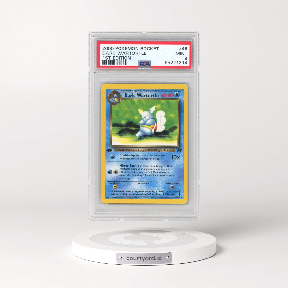 2000 Pokémon Rocket #46 Dark Wartortle - 1st Edition (PSA 9 MINT)