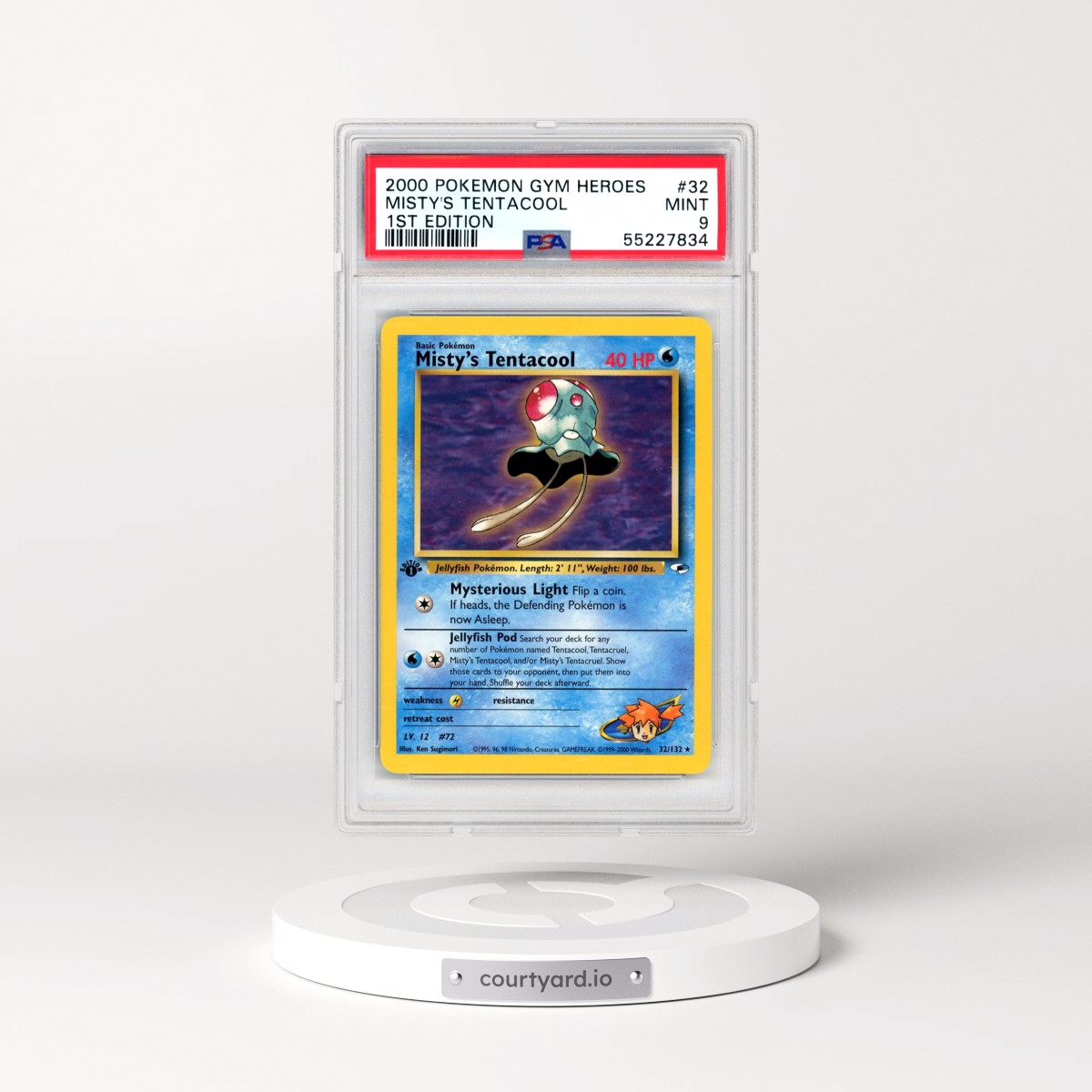 2000 Pokémon Gym Heroes #32 Misty's Tentacool - 1st Edition (PSA 9 MINT)