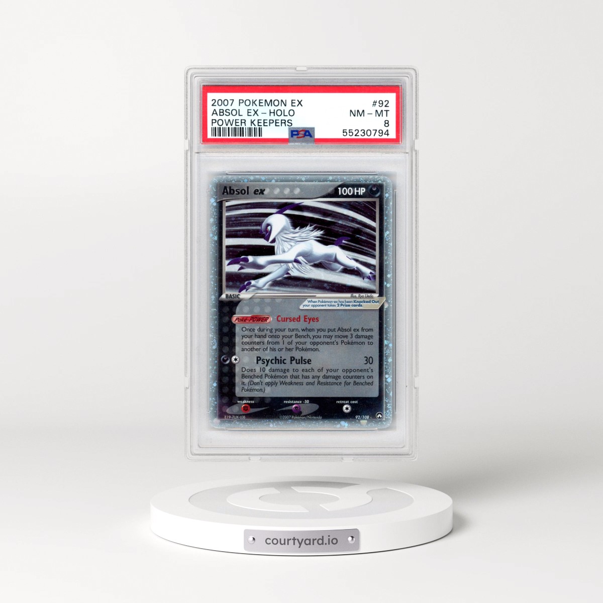 2007 Pokémon EX Power Keepers #92 Absol EX - Holo Holo (PSA 8 NM-MT)