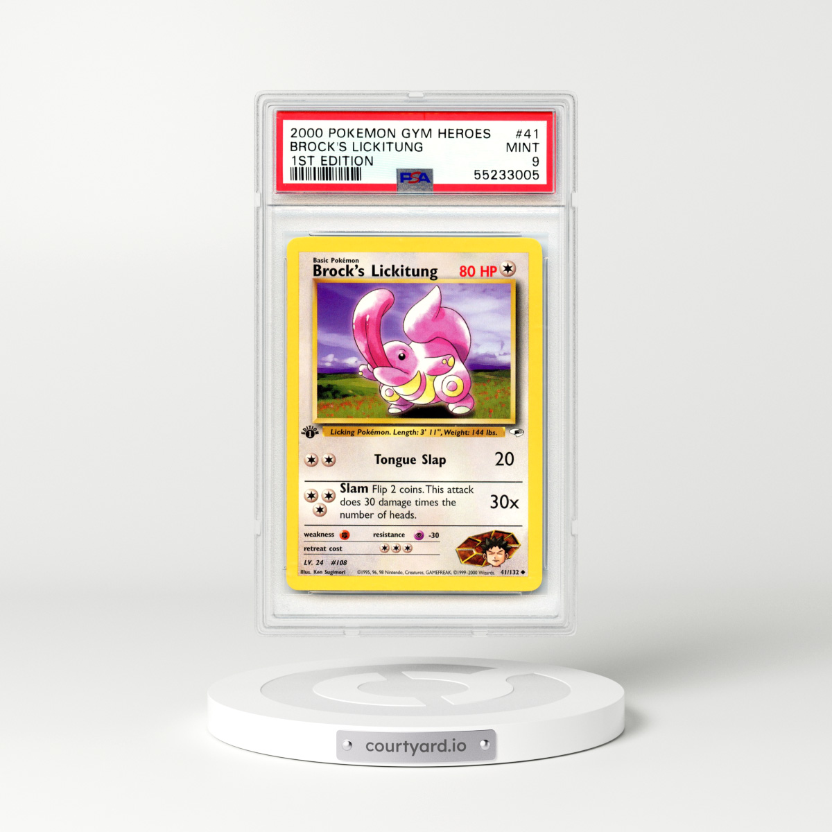 2000 Gym Heroes #41 Brock's Lickitung - 1st Edition (PSA 9 MINT)