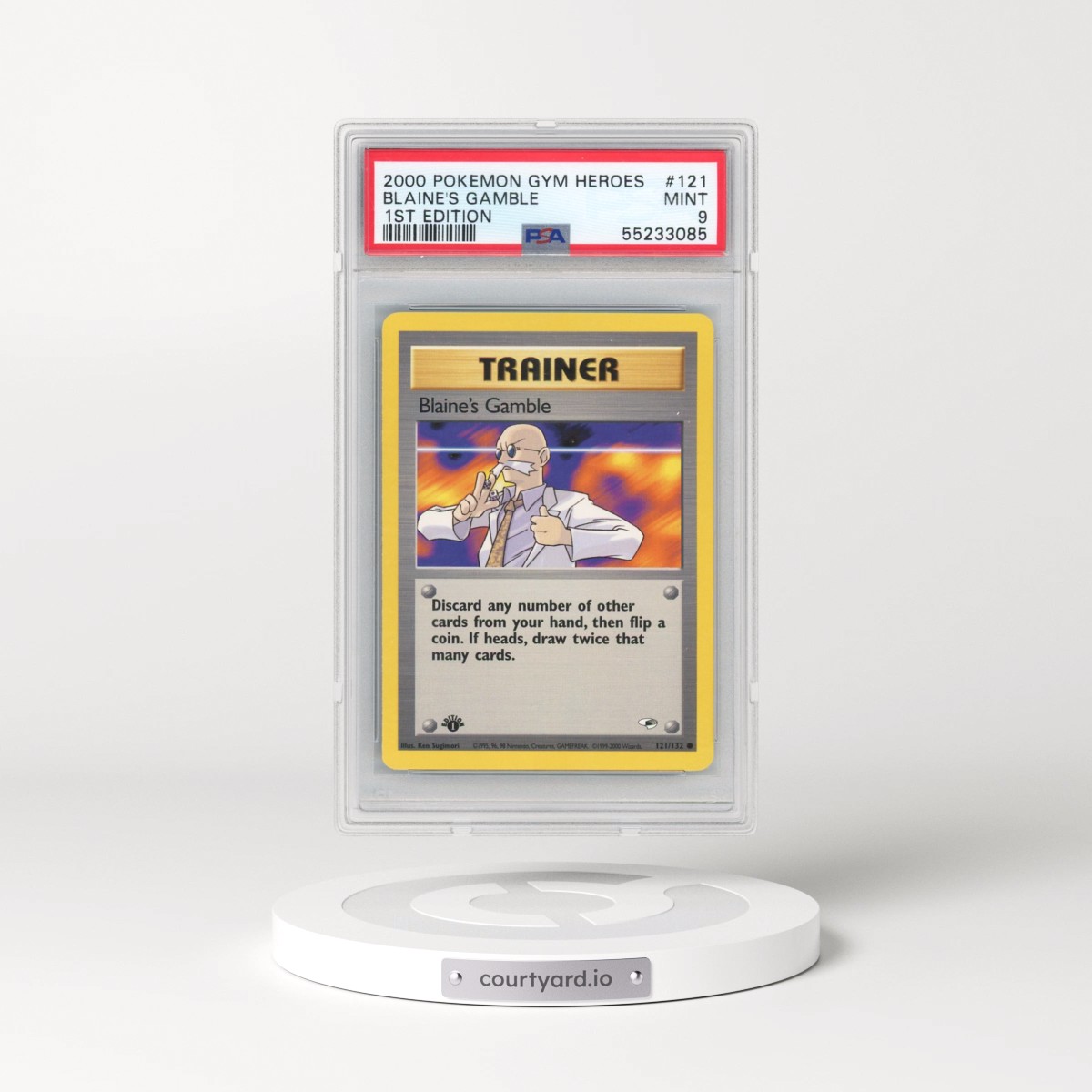 2000 Pokémon Gym Heroes #121 Blaine's Gamble - 1st Edition (PSA 9 MINT)