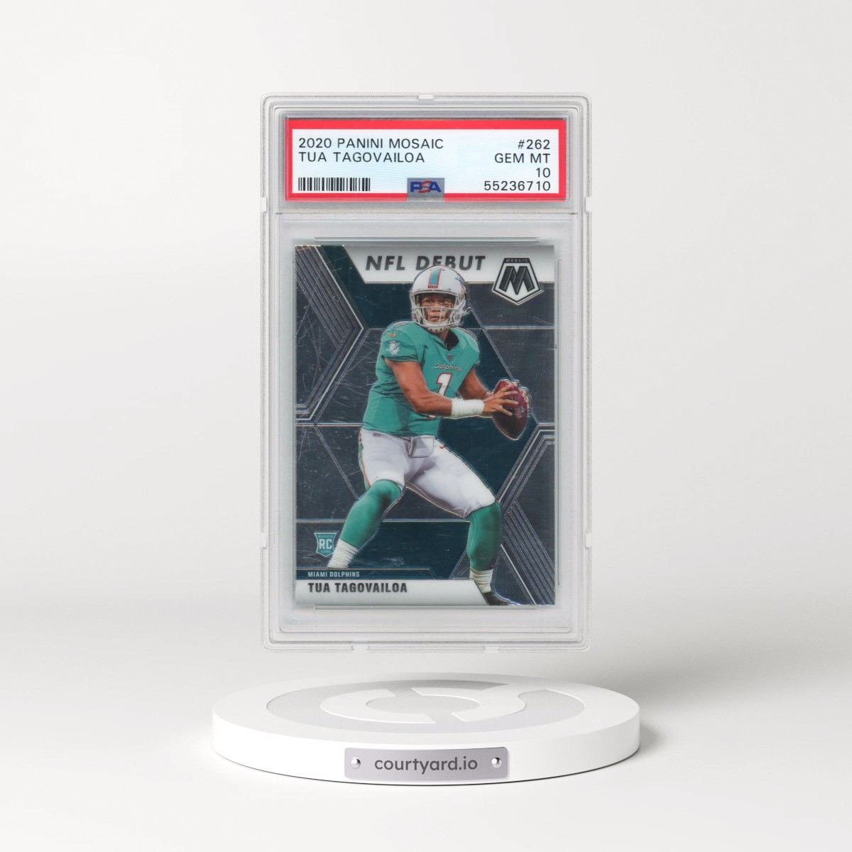 2020 Panini Mosaic #262 Tua Tagovailoa (PSA 10 GEM MINT)
