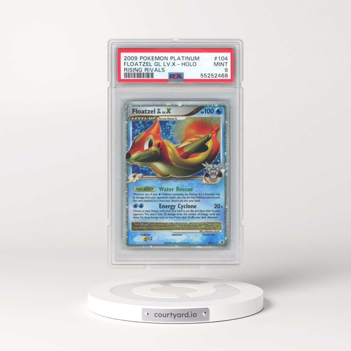 2009 Pokémon Platinum Rising Rivals #104 Floatzel GL LV.X - Holo (PSA 9 MINT)