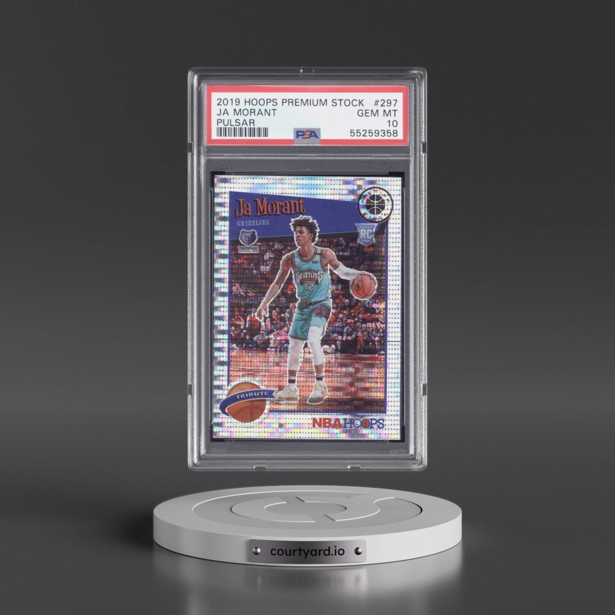 2019 Panini Hoops Premium Stock #297 Ja Morant - Pulsar (PSA 10 GEM MINT)