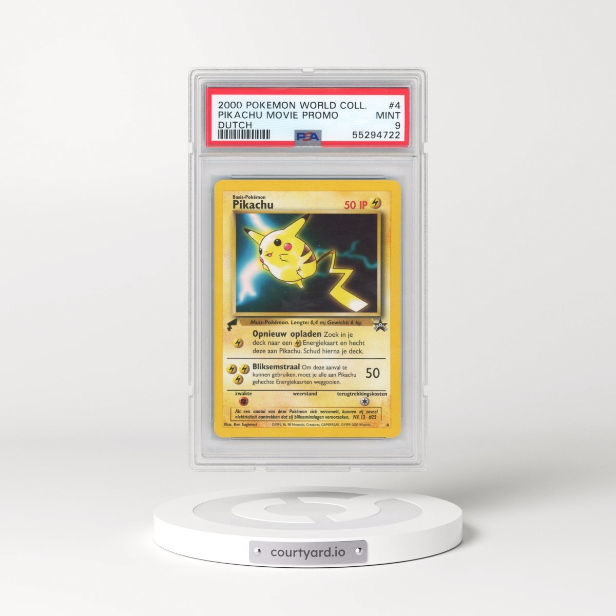 2000 Pokémon Pikachu World #4 Pikachu Movie Promo (PSA 9 MINT)
