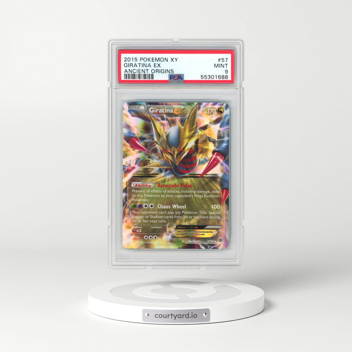 2015 Pokémon XY Ancient Origins #57 Giratina EX - Holo (PSA 9 MINT)