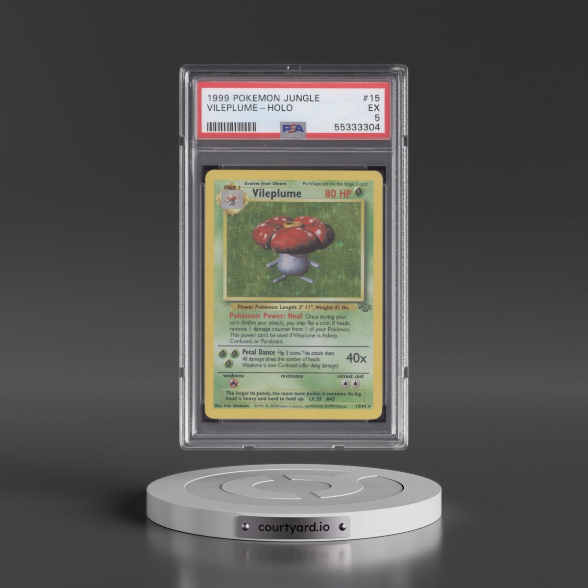 1999 Pokémon Jungle #15 Vileplume - Holo (PSA 5 EX)