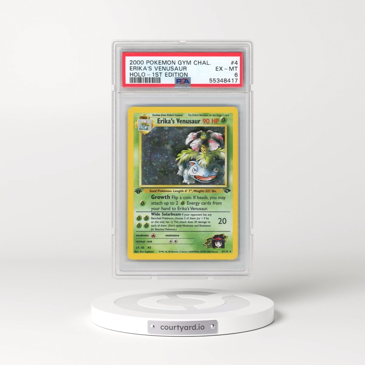 2000 Pokémon Gym Challenge #4 Erika's Venusaur - 1st Edition Holo (PSA 6 EX-MT)