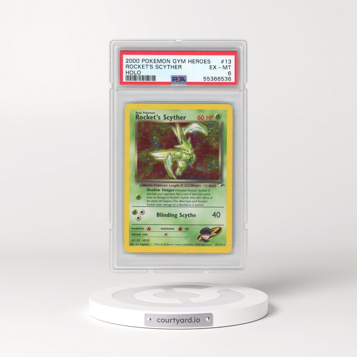 2000 Pokémon Gym Heroes #13 Rocket's Scyther - Holo (PSA 6 EX-MT)