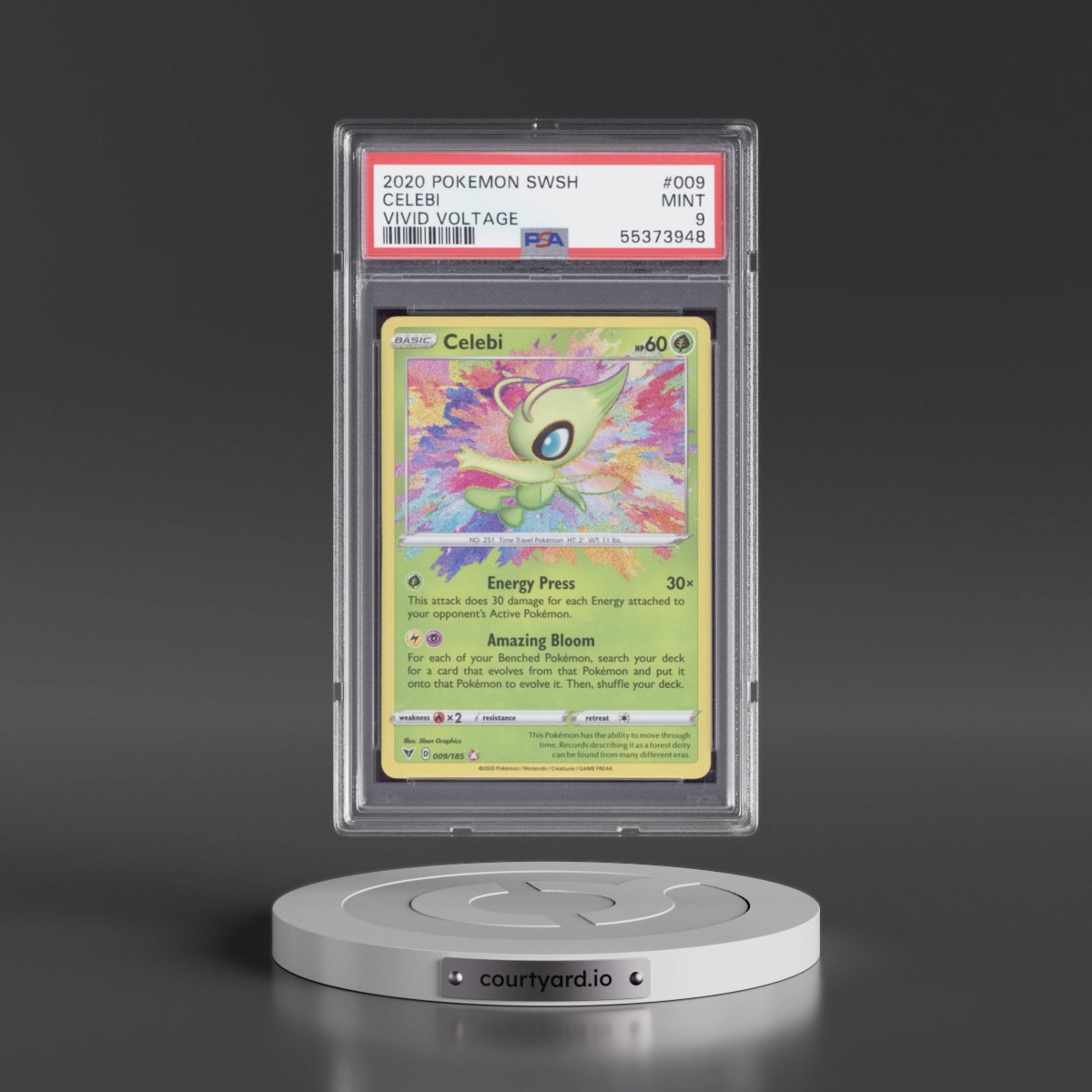 2020 Pokémon Sword & Shield Vivid Voltage #009 Celebi (PSA 9 MINT)