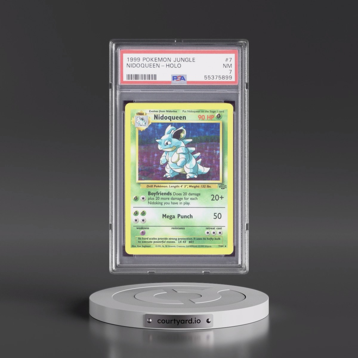 1999 Pokémon Jungle #7 Nidoqueen - Holo (PSA 7 NM)