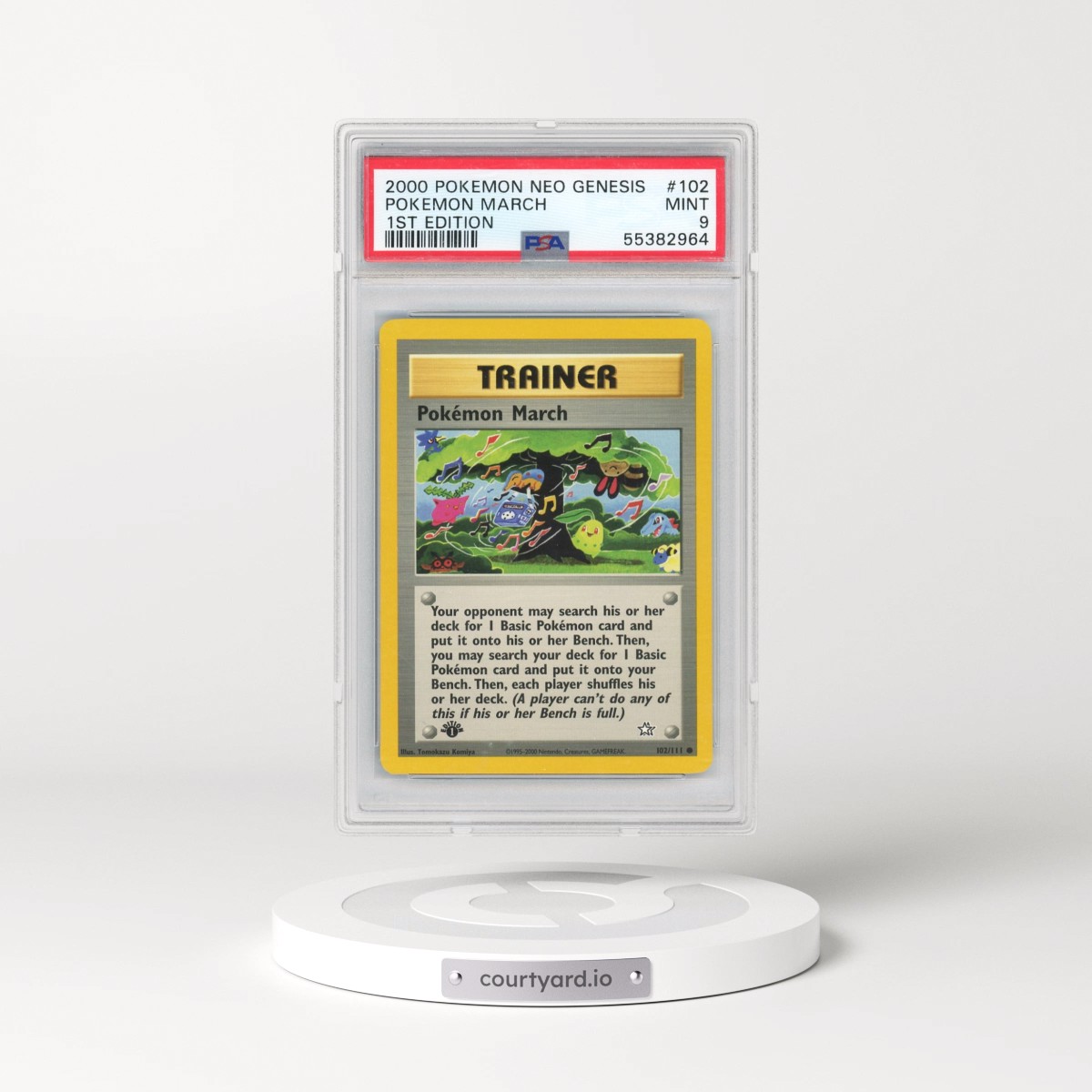 2000 Pokémon Neo Genesis #102 Pokemon March - 1st Edition (PSA 9 MINT)